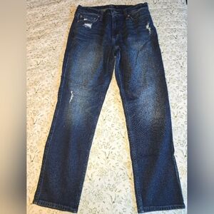 Hollister Men's Dark Blue Straight Jeans
